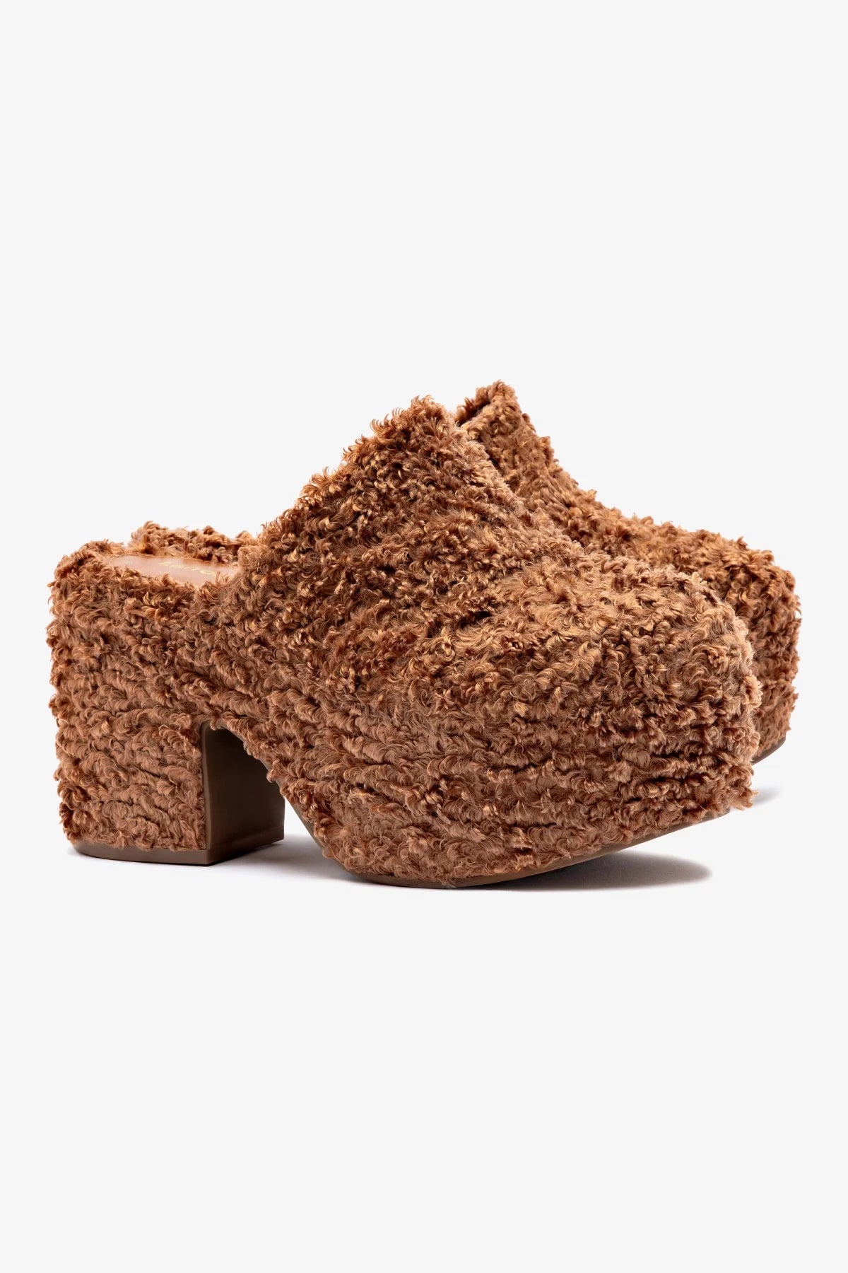 Miso Clog In Brown Shearling - Image 2