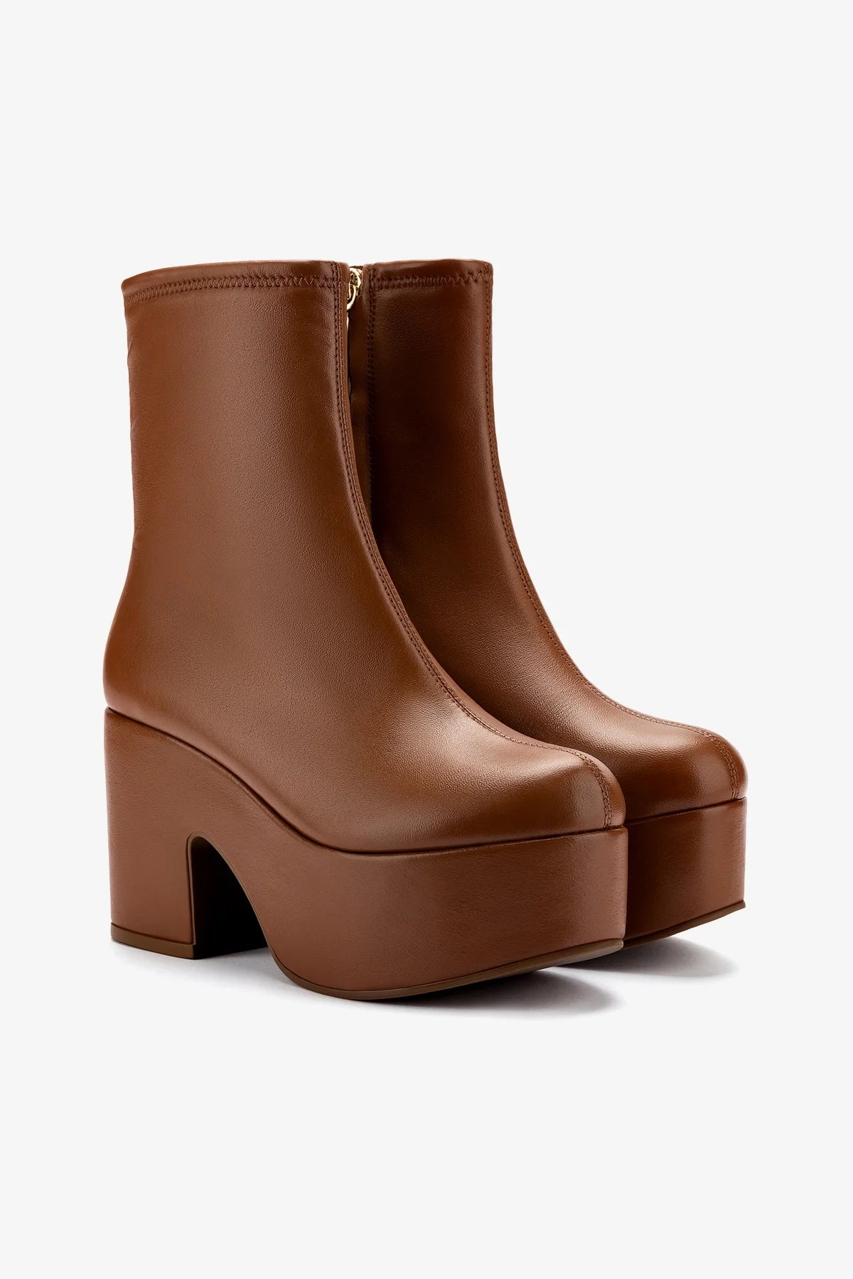 Miso Platform Boot In Caramel Stretch Leather - Image 2