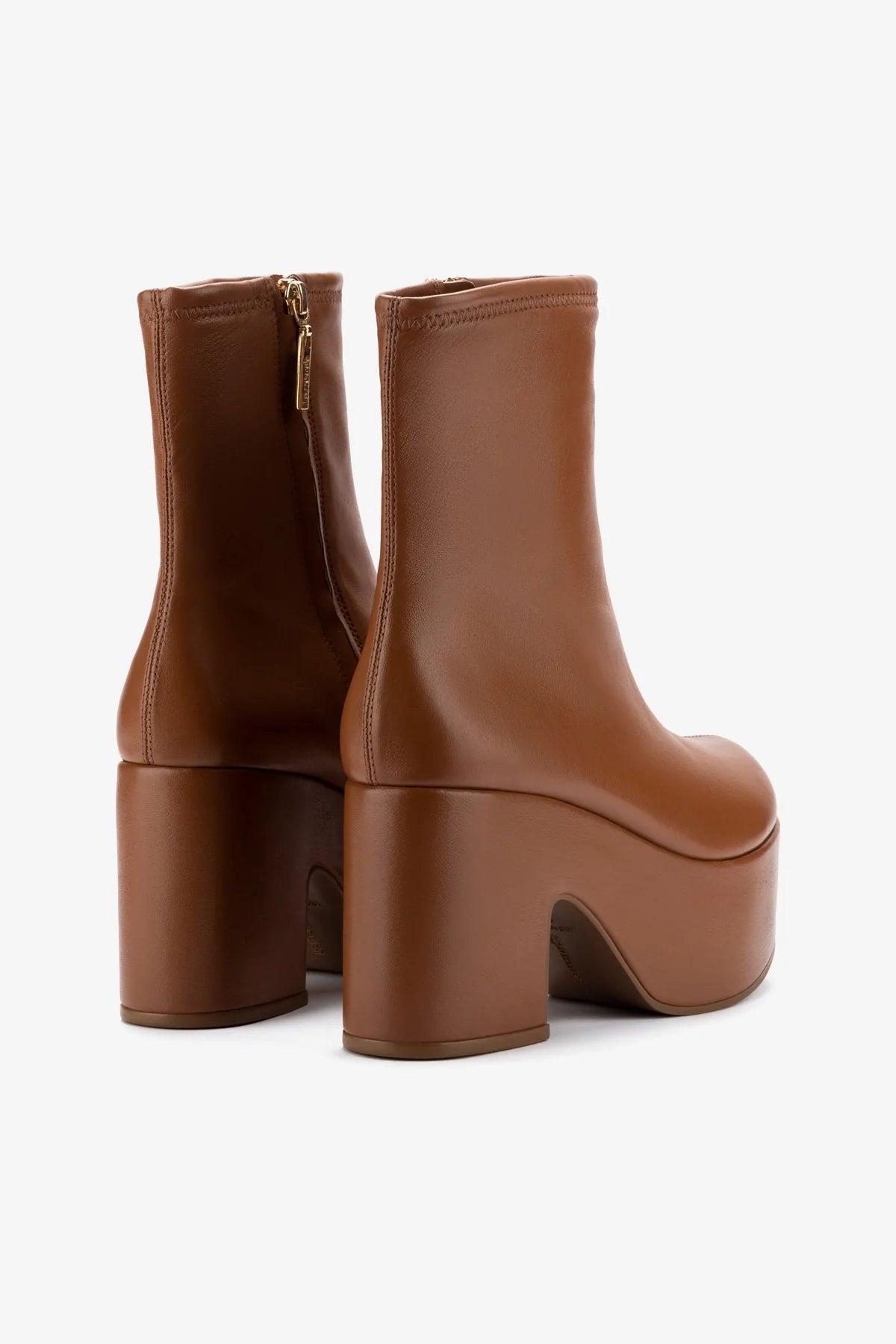 Miso Platform Boot In Caramel Stretch Leather - Image 3