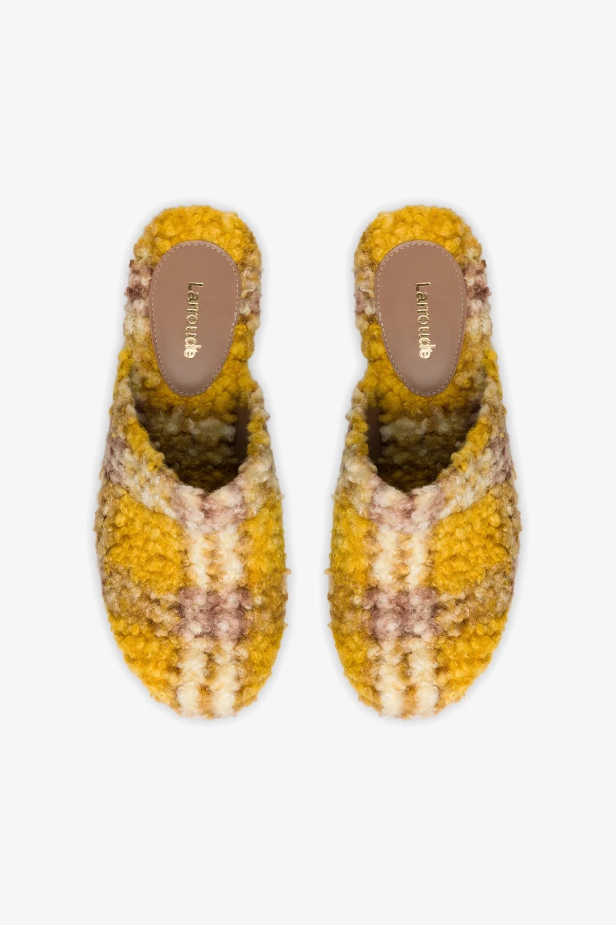 Miso Platform Clog In Dijon Plaid Shearling - Image 3