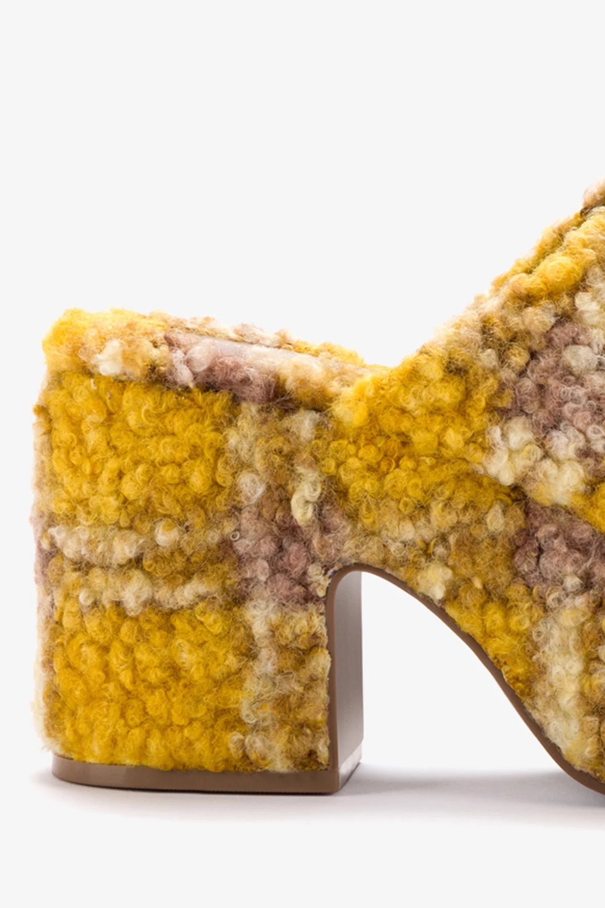 Miso Platform Clog In Dijon Plaid Shearling - Image 4