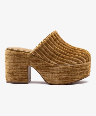 Miso Platform Clog In Latte Velvet