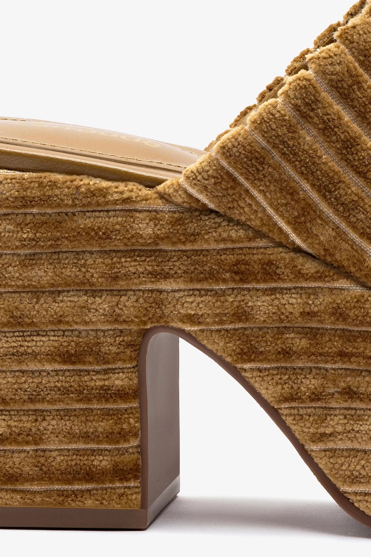 Miso Platform Clog In Latte Velvet - Image 4