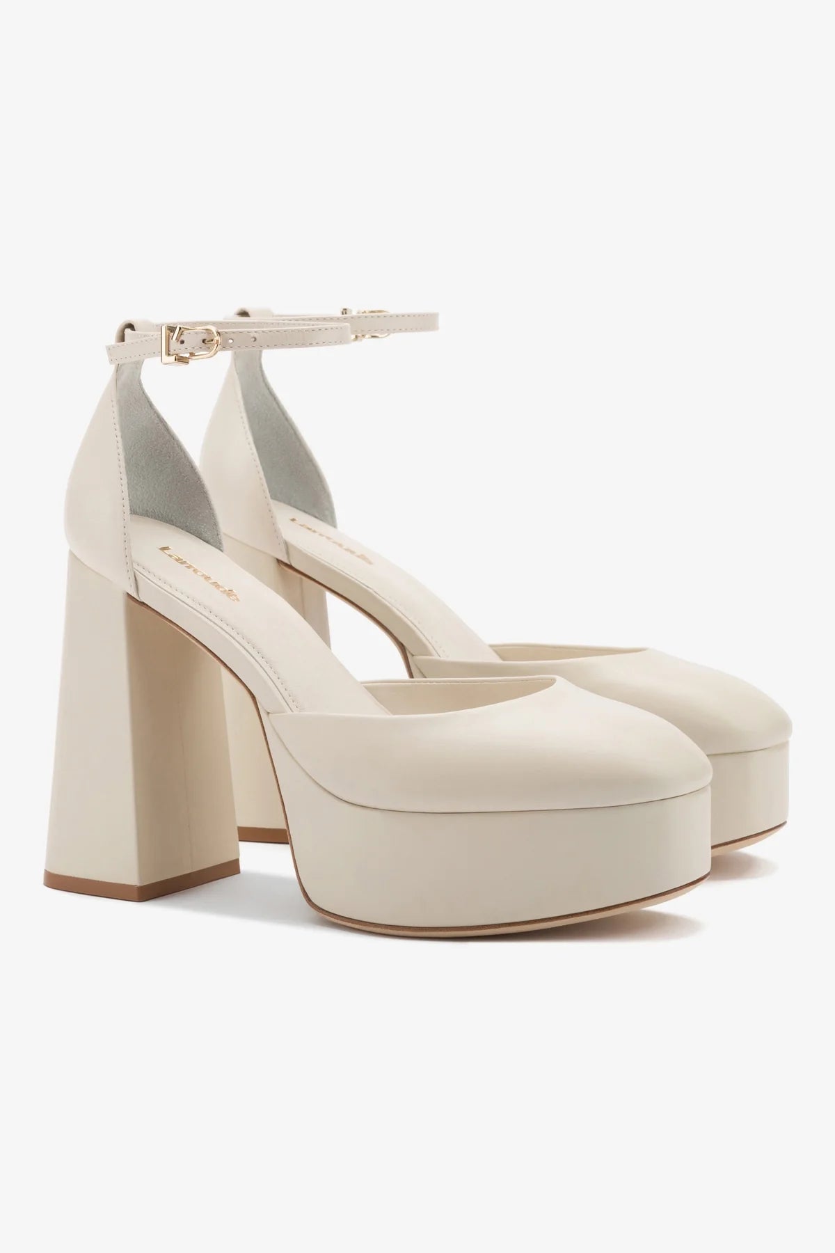 Ari Pump In Ivory Leather - Image 2