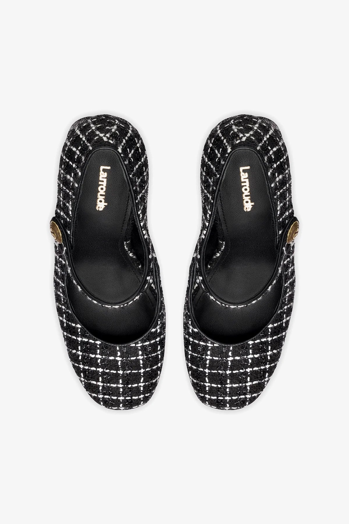 Emma Pump In Black Tweed - Image 3