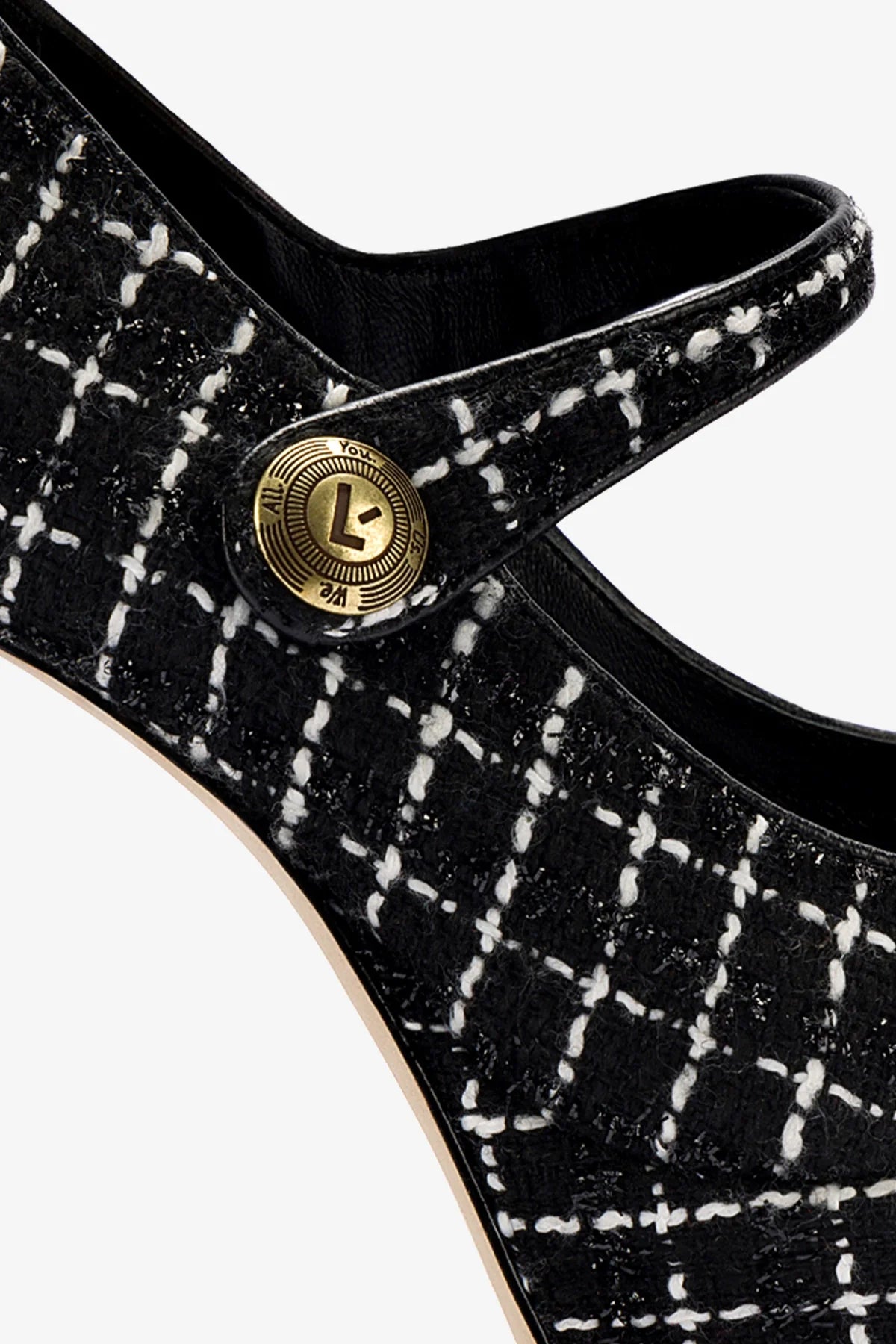 Emma Pump In Black Tweed - Image 4