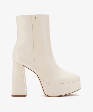 Dolly Boot In Ivory Leather
