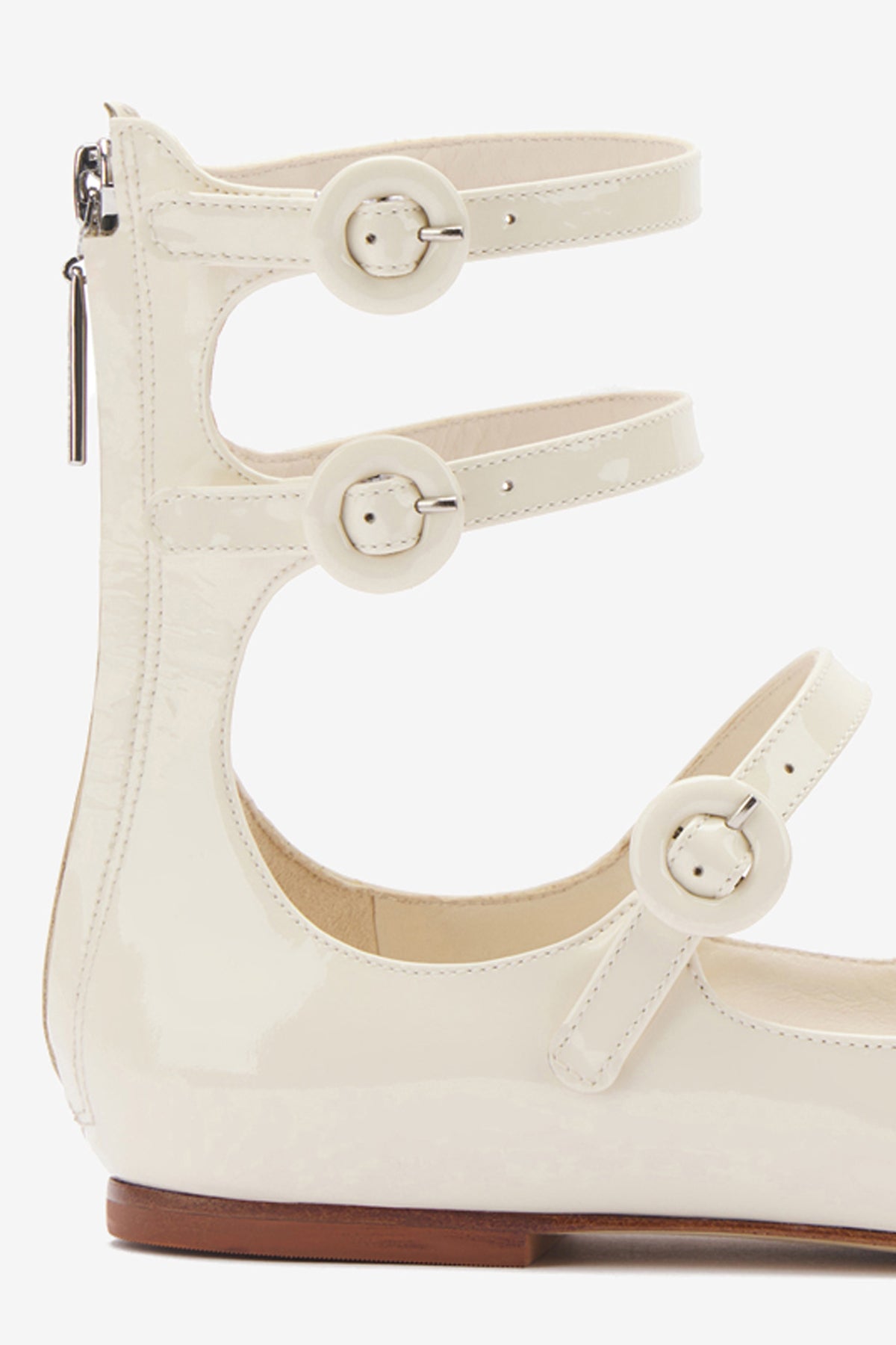 Alexa Flat In Ivory Patent - Image 4