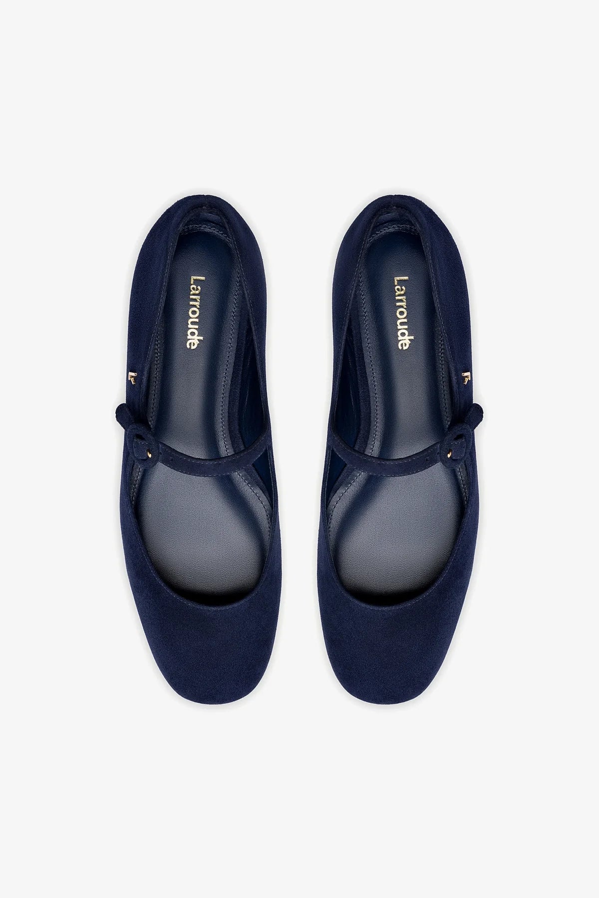 Blair Ballet Flat In Navy Suede - Image 3