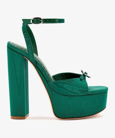 Daisy Platform In Emerald Fabric
