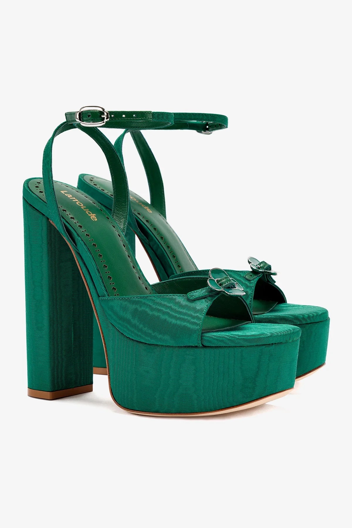 Daisy Platform In Emerald Fabric - Image 2