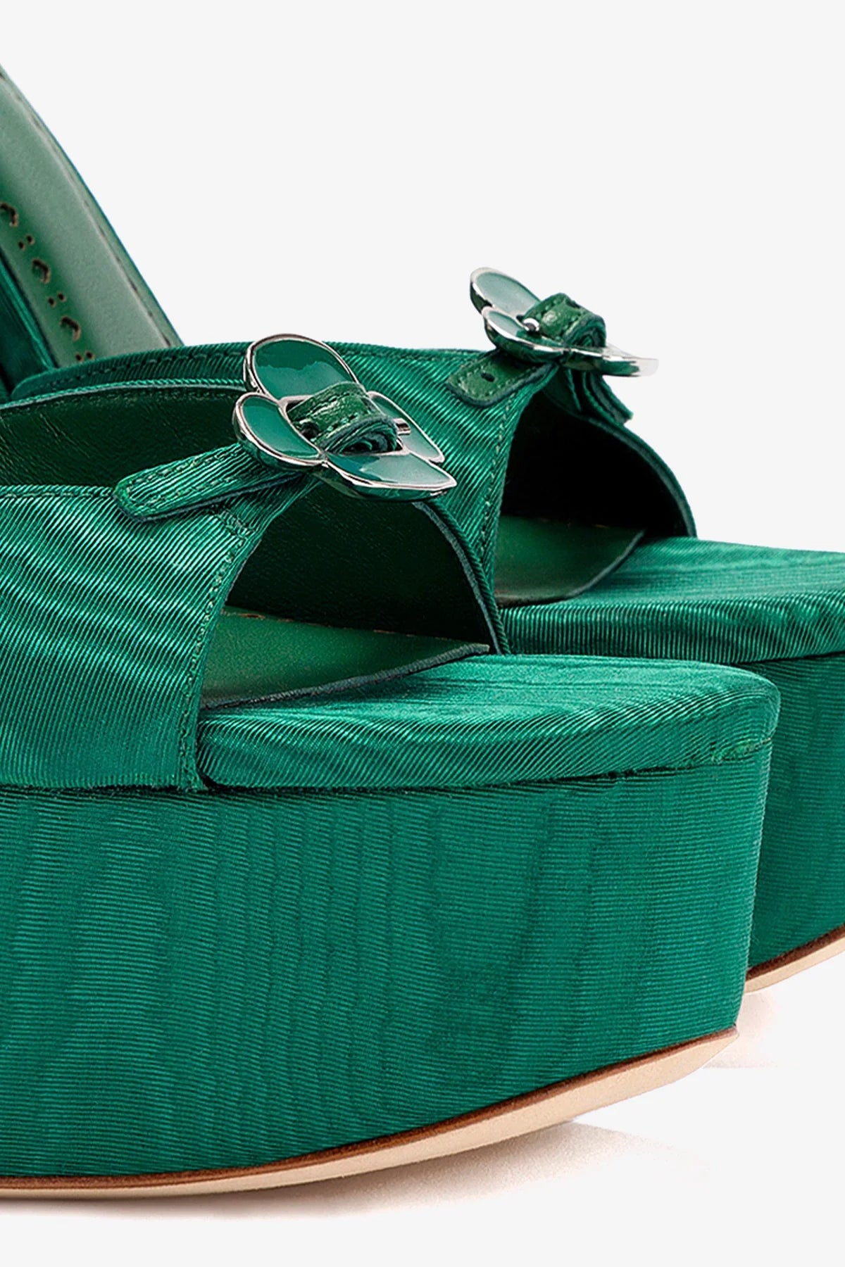 Daisy Platform In Emerald Fabric - Image 4