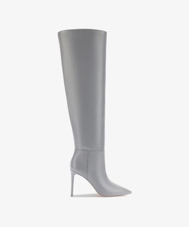Larroudé x Jennifer Fisher Boot In Cement Grey Leather