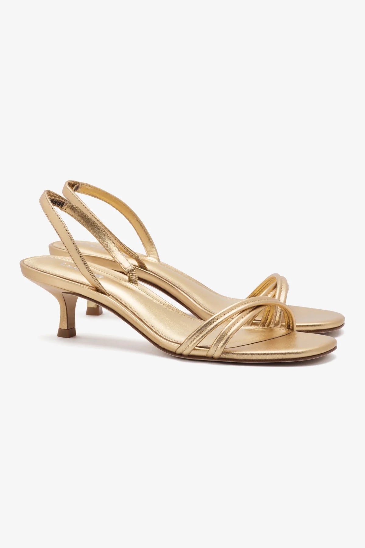 Mini Annie Sandal In Gold Metallic Leather - Image 2