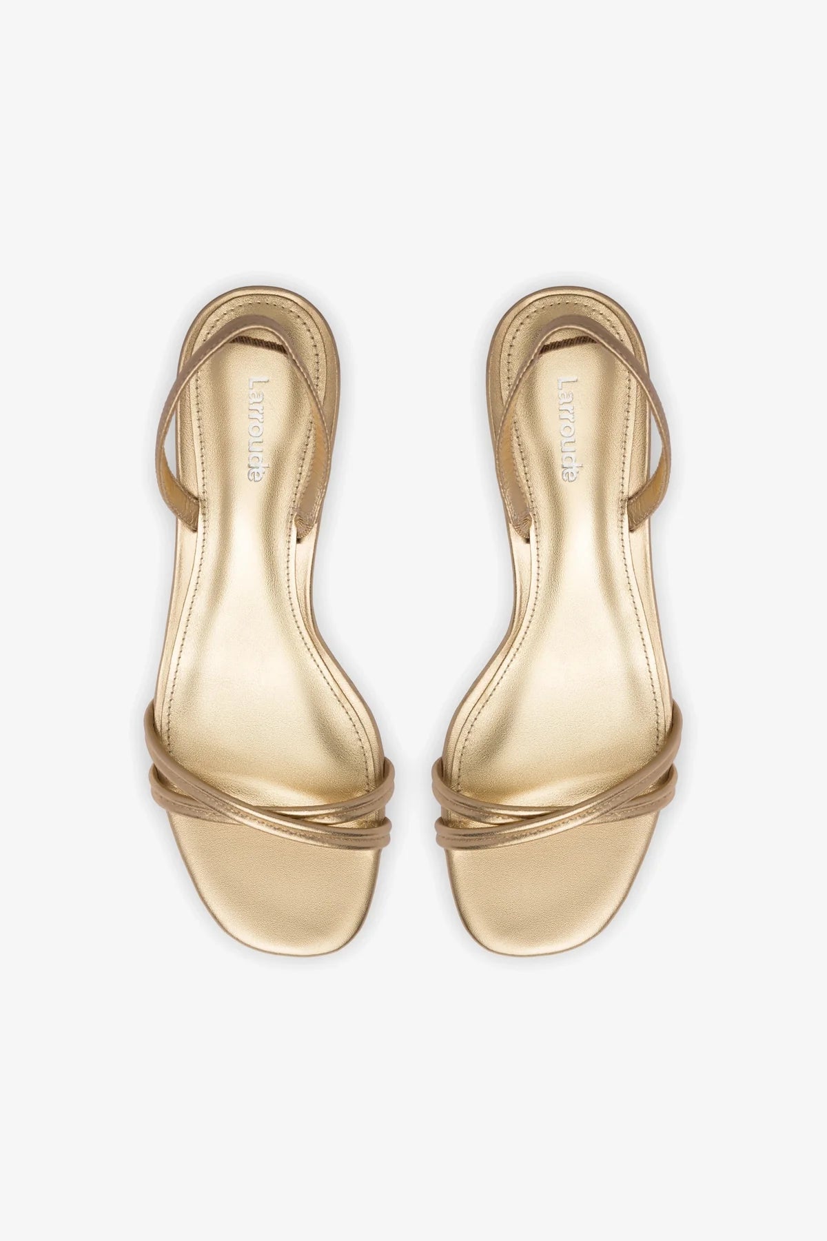 Mini Annie Sandal In Gold Metallic Leather - Image 3