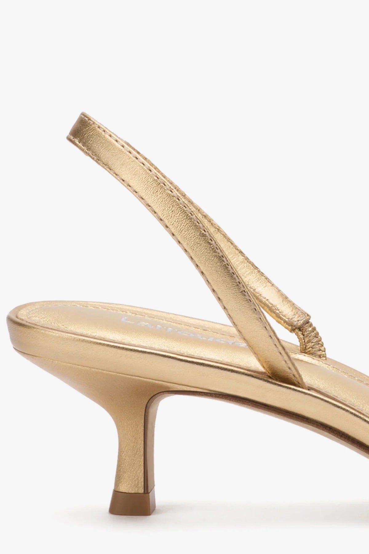 Mini Annie Sandal In Gold Metallic Leather - Image 4