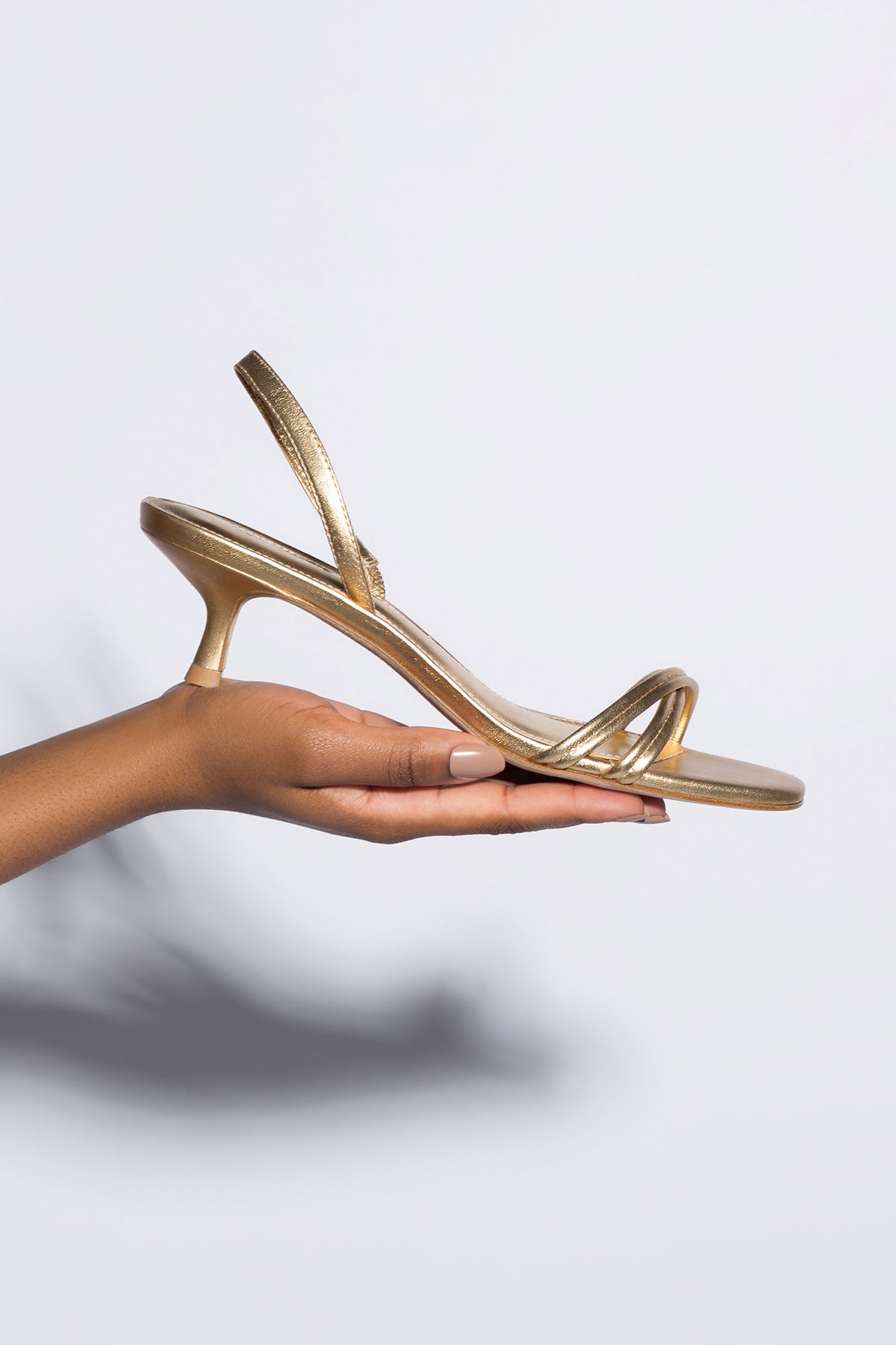 Mini Annie Sandal In Gold Metallic Leather - Image 7