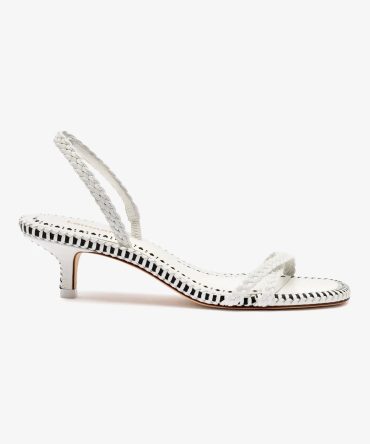 Mini Annie Sandal In White Leather