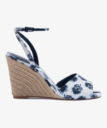Larroudé x Jonathan Cohen Yves Wedge In Tiedye Ocean Linen