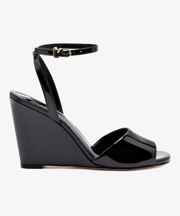 Yves Wedge In Black Patent Leather