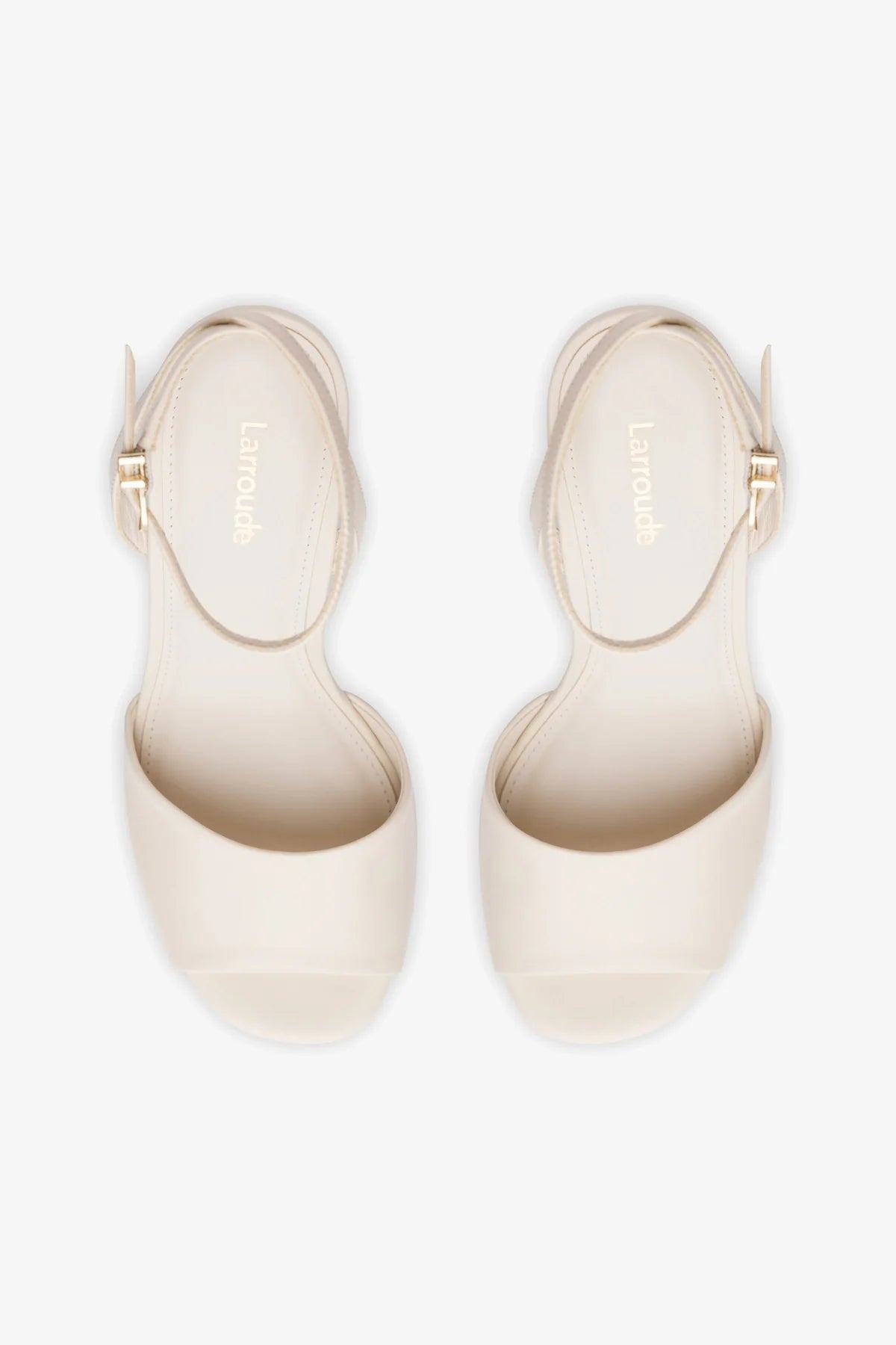 Yves Wedge In Ivory Leather - Image 3