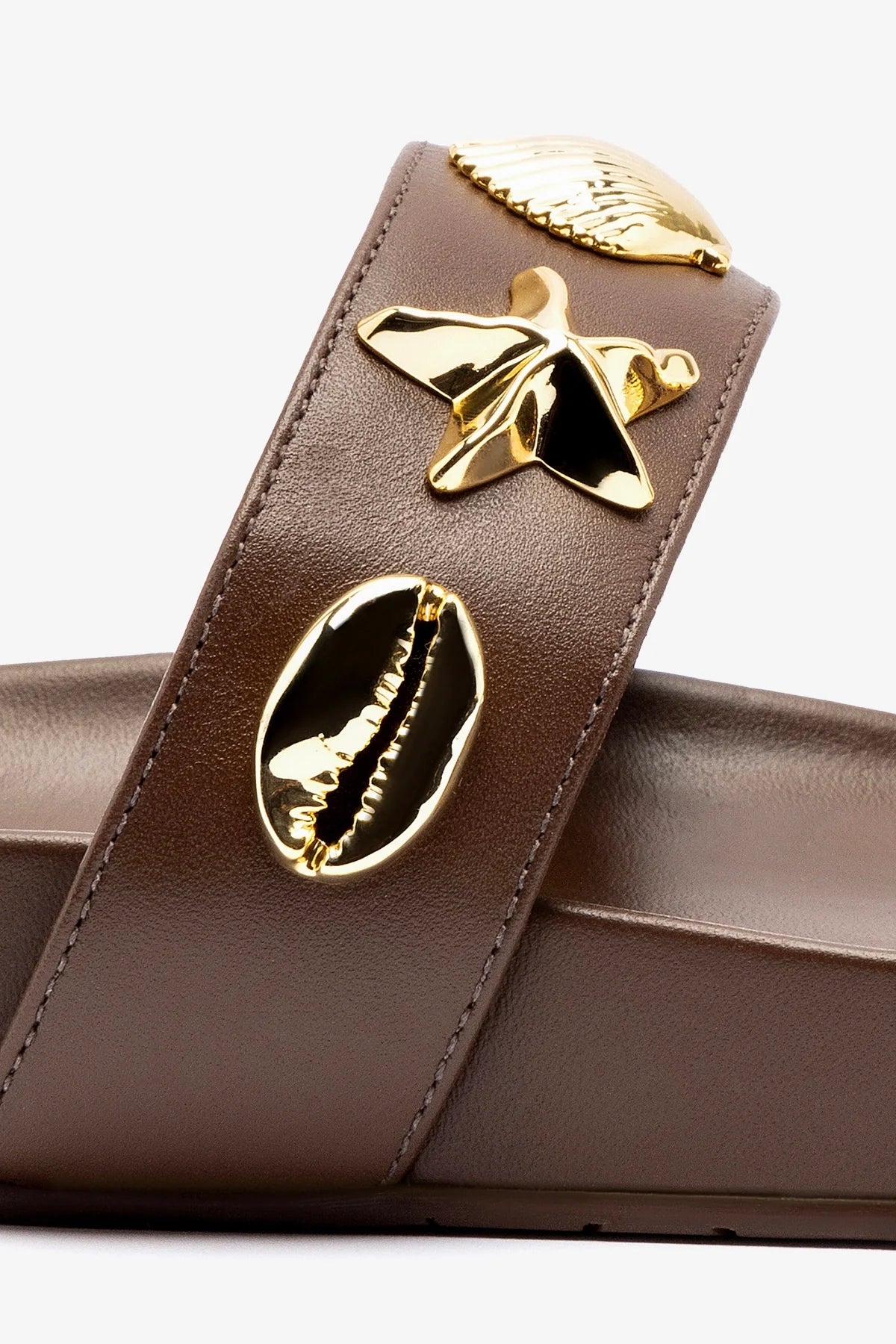 Madison Slide In Brown Leather - Image 4