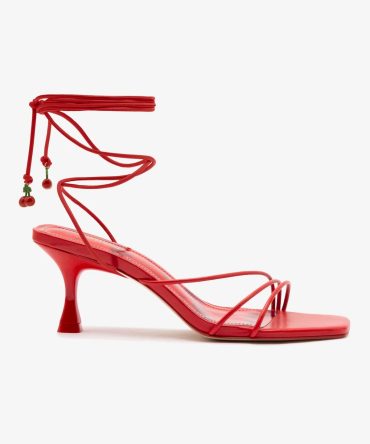 Nadia Sandal In Scarlet Leather