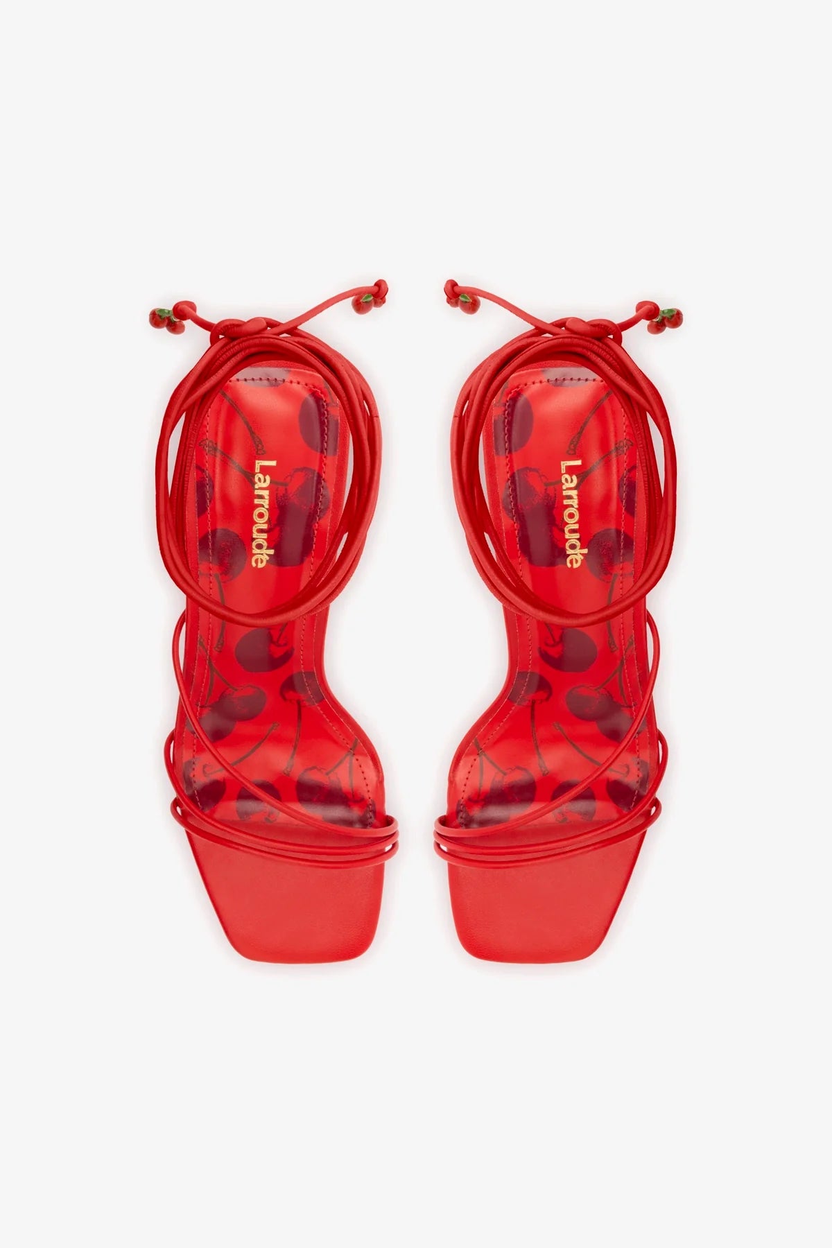 Nadia Sandal In Scarlet Leather - Image 3