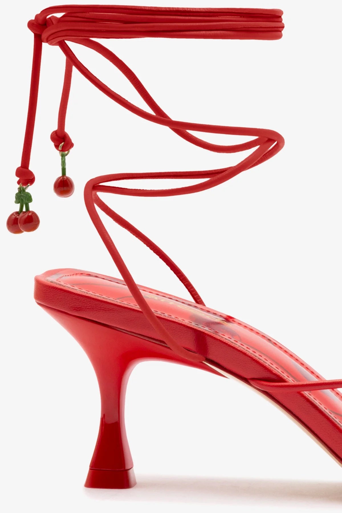 Nadia Sandal In Scarlet Leather - Image 4