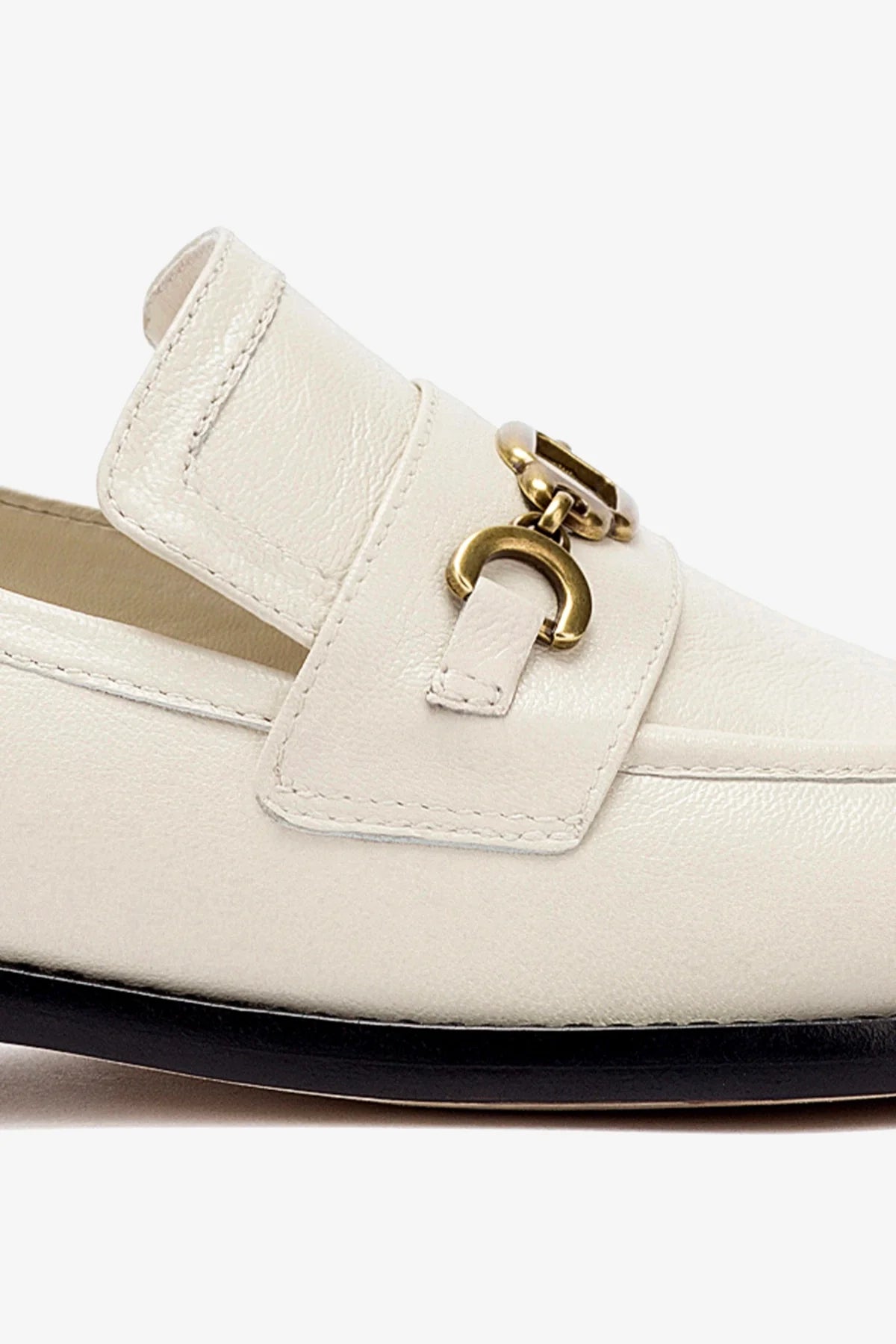 Patricia Loafer In Ivory Leather - Image 4