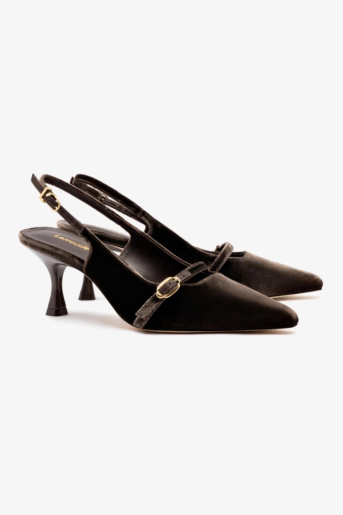 Ines Pump In Expresso Velvet - Image 2