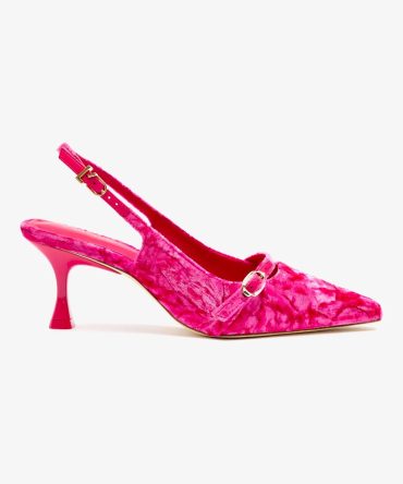 Ines Pump In Pink Velvet