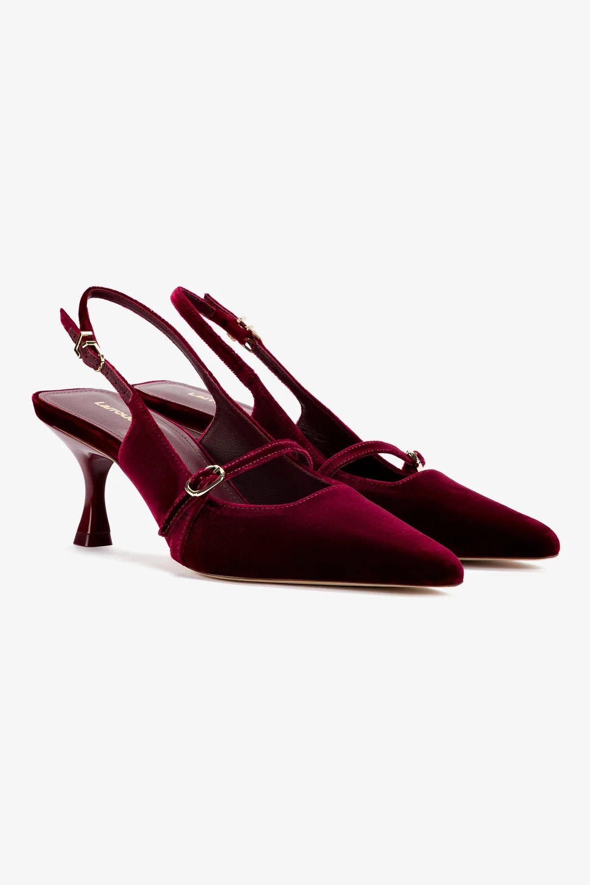 Ines Pump In Wine Velvet - Image 2