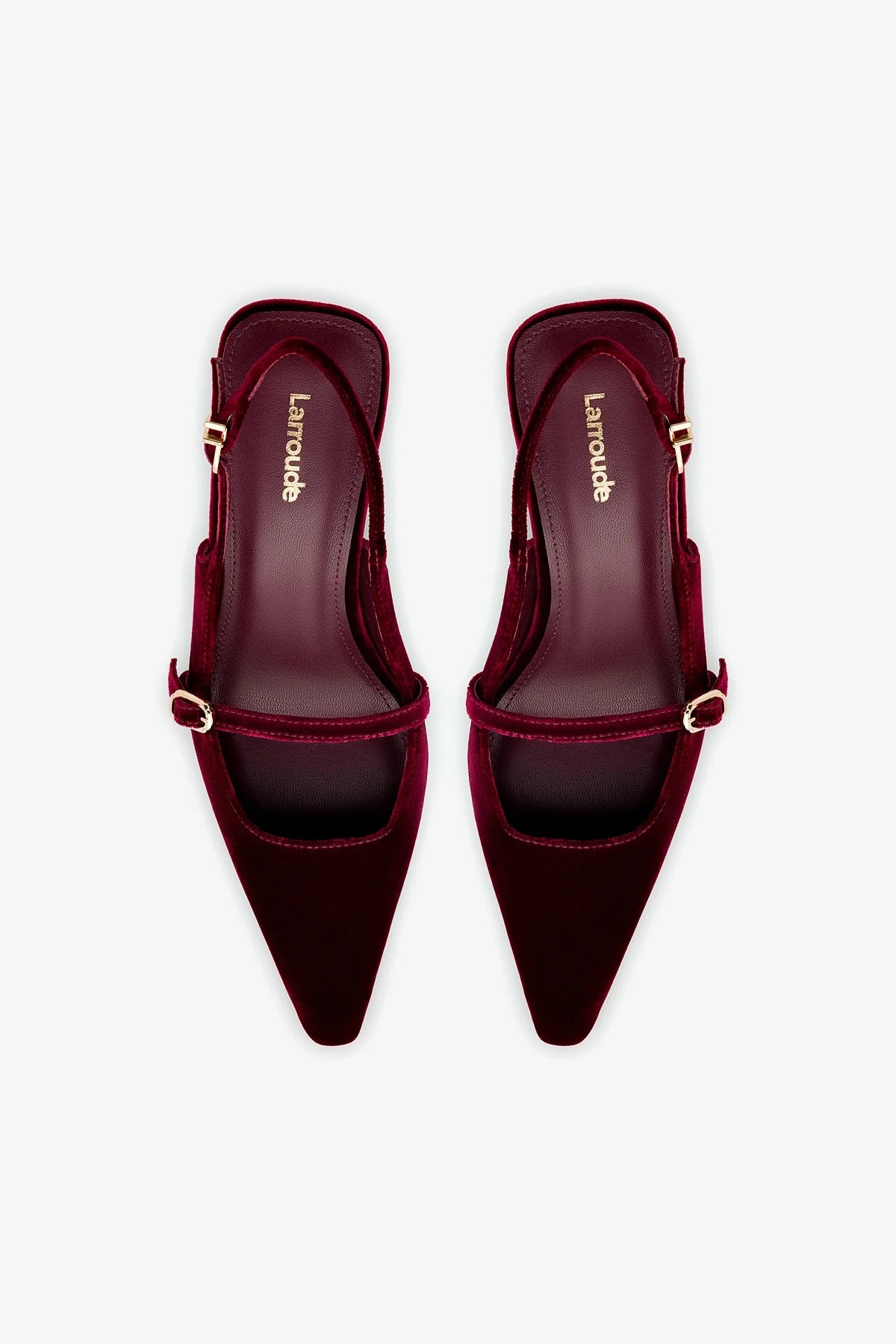 Ines Pump In Wine Velvet - Image 3