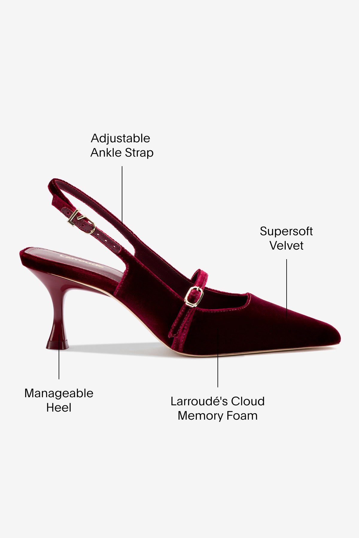 Ines Pump In Wine Velvet - Image 5