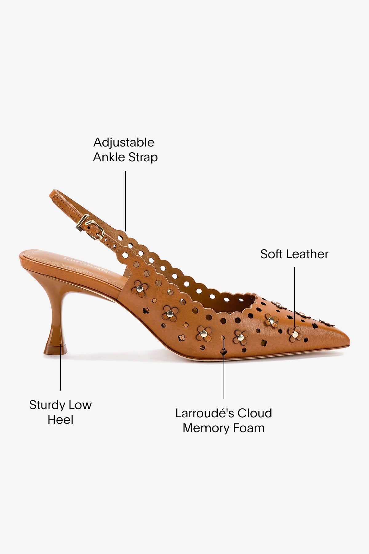 Jasmine Pump In Biscuit Leather - Image 5