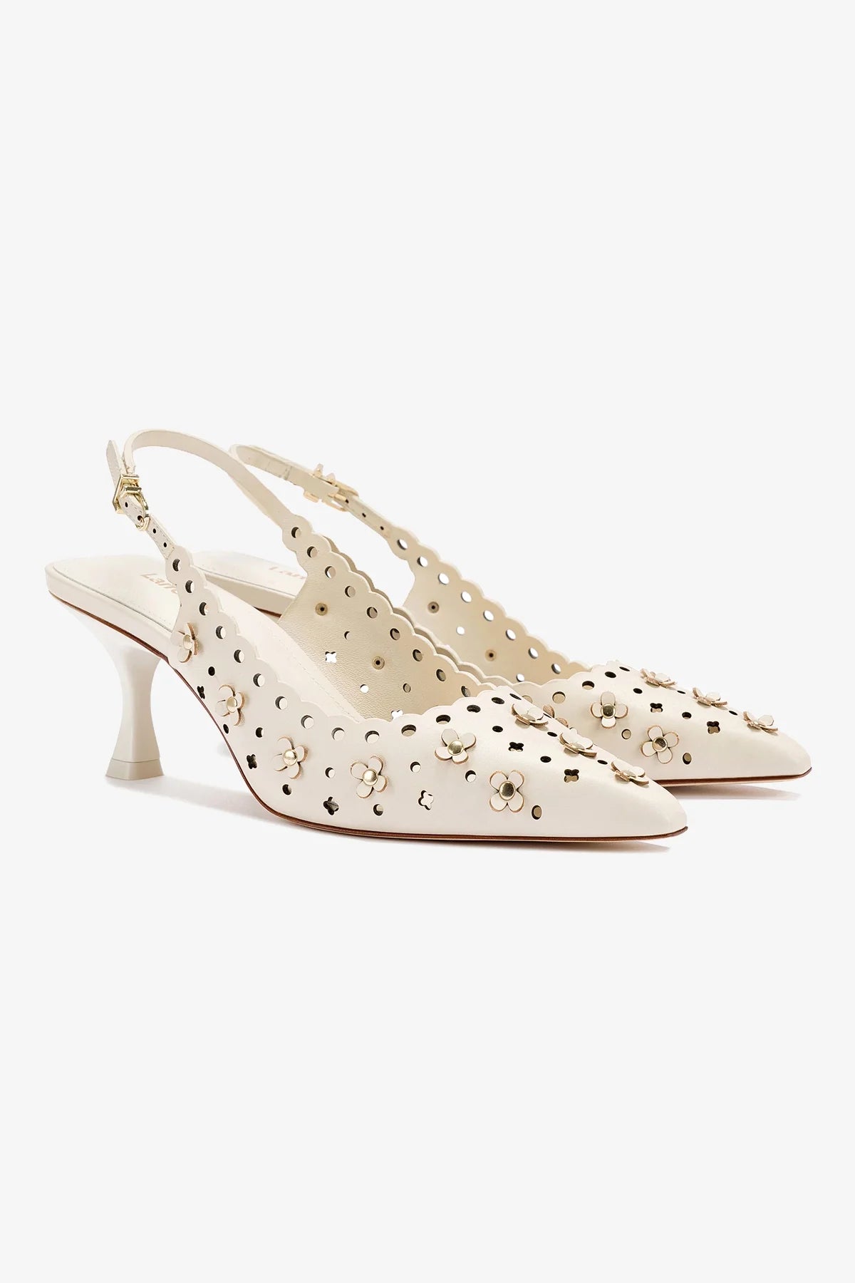 Jasmine Pump In Ivory Leather - Image 2