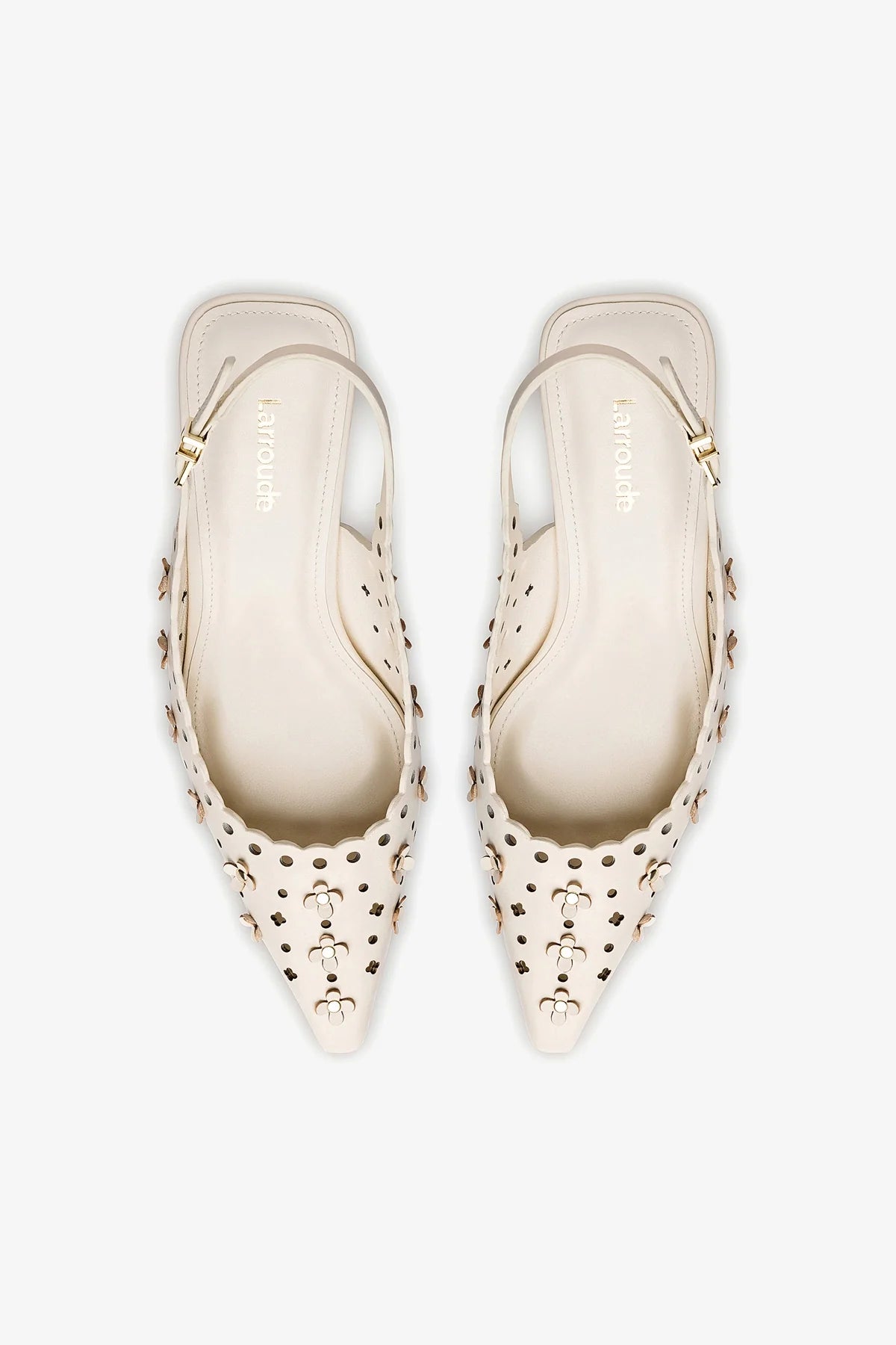 Jasmine Pump In Ivory Leather - Image 3