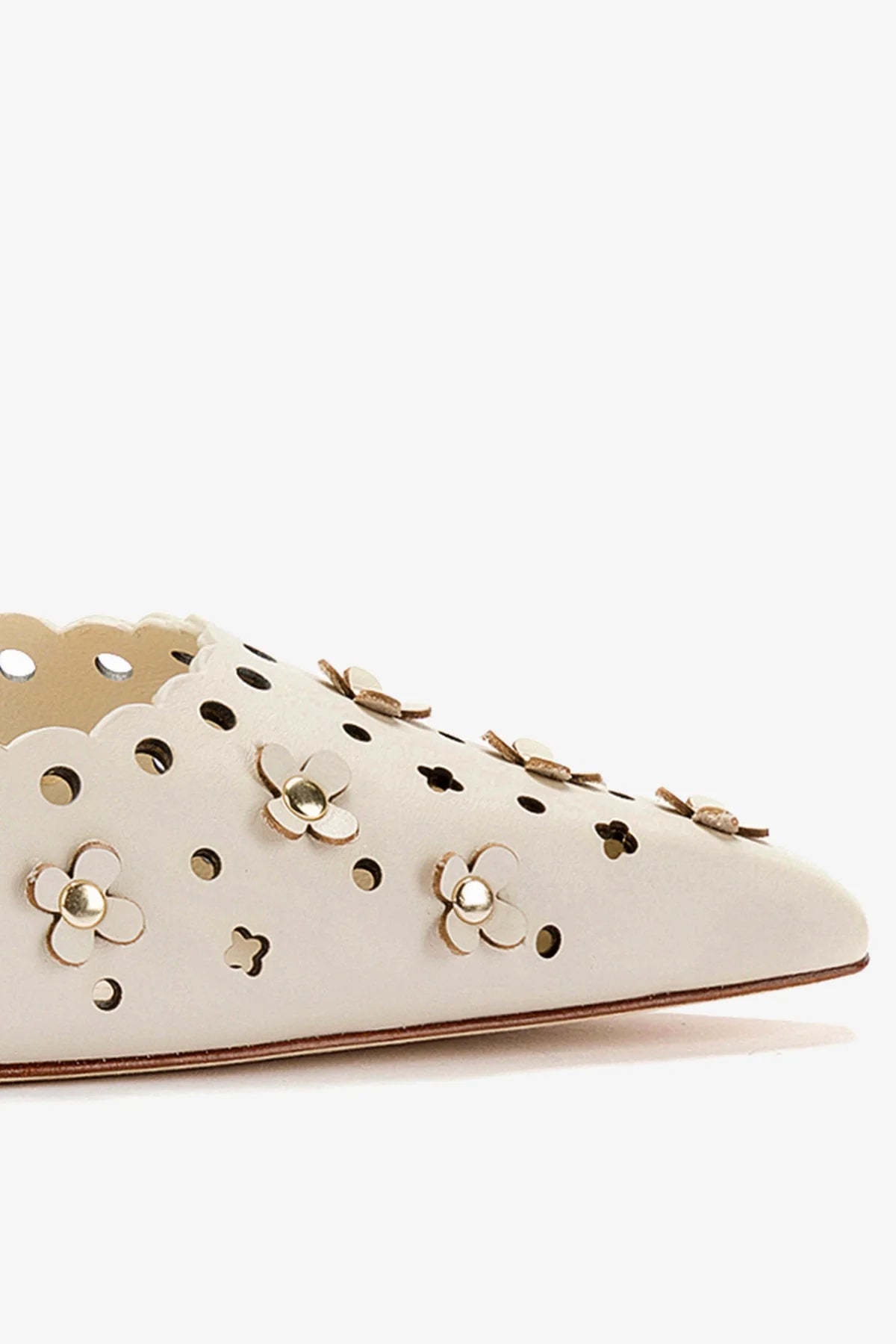 Jasmine Pump In Ivory Leather - Image 4