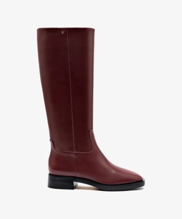 Anne Boot In Burgundy Leather