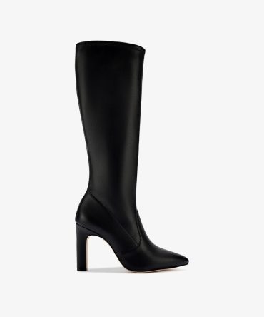 Christy Boot In Black Vegan Stretch Leather
