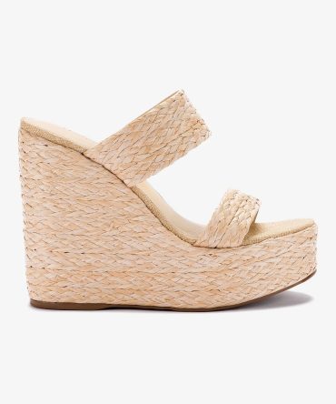 Pamela Wedge In Natural Raffia