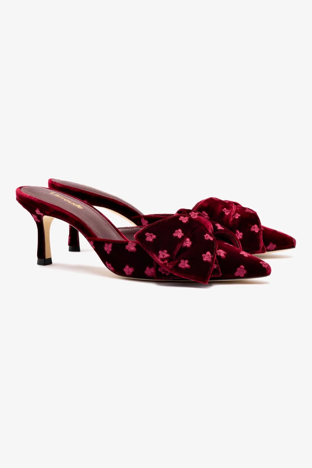 Mini Elle Pump In Wine Velvet - Image 2