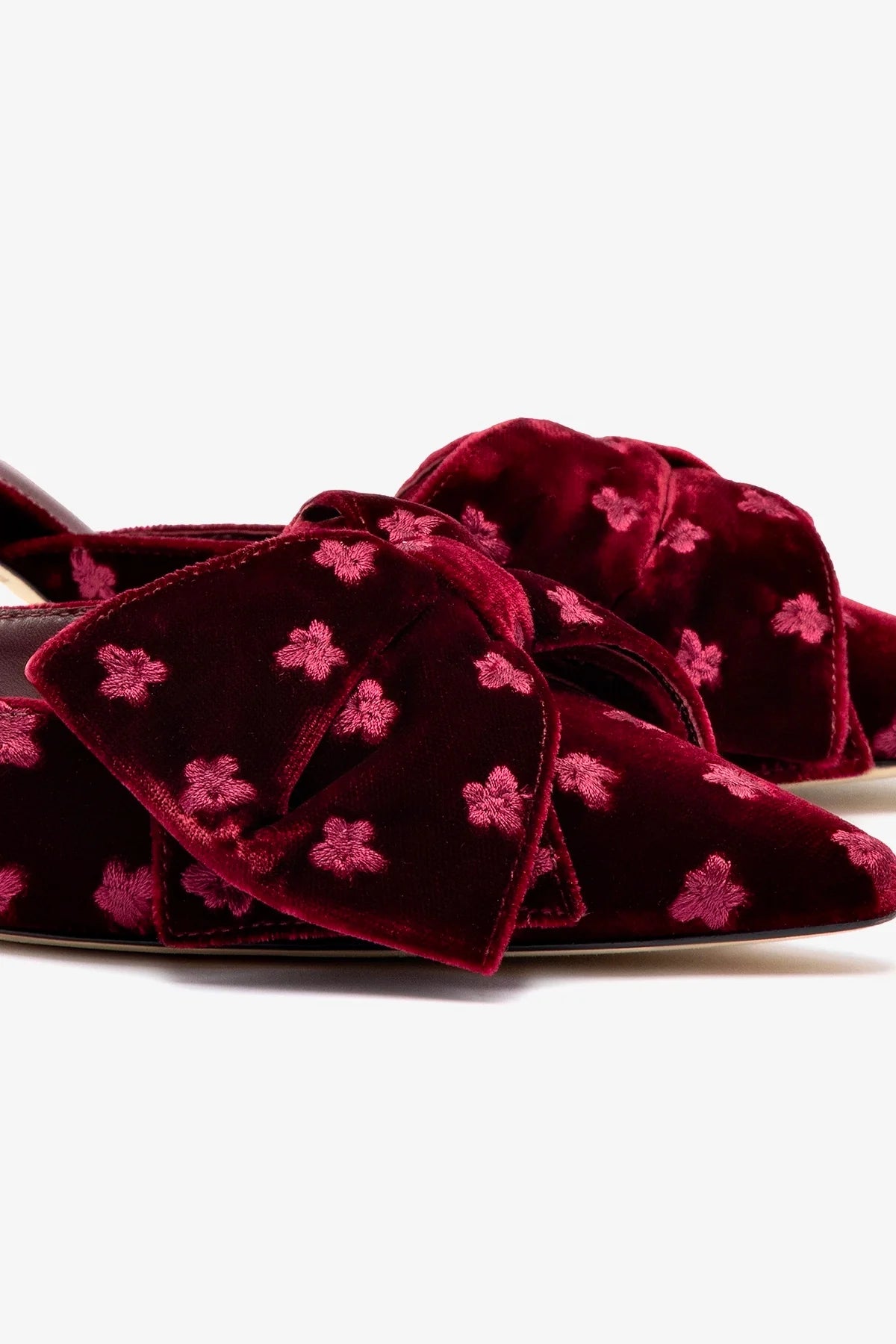 Mini Elle Pump In Wine Velvet - Image 4