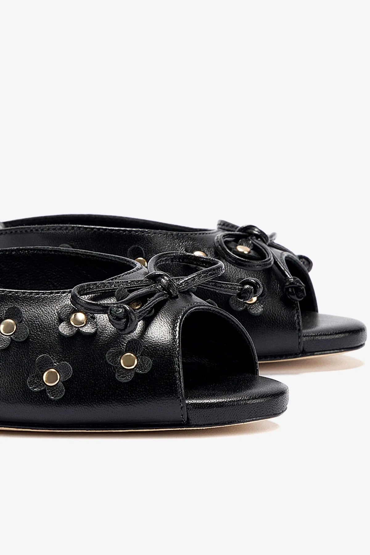 Jasmine Mule In Black Leather - Image 4