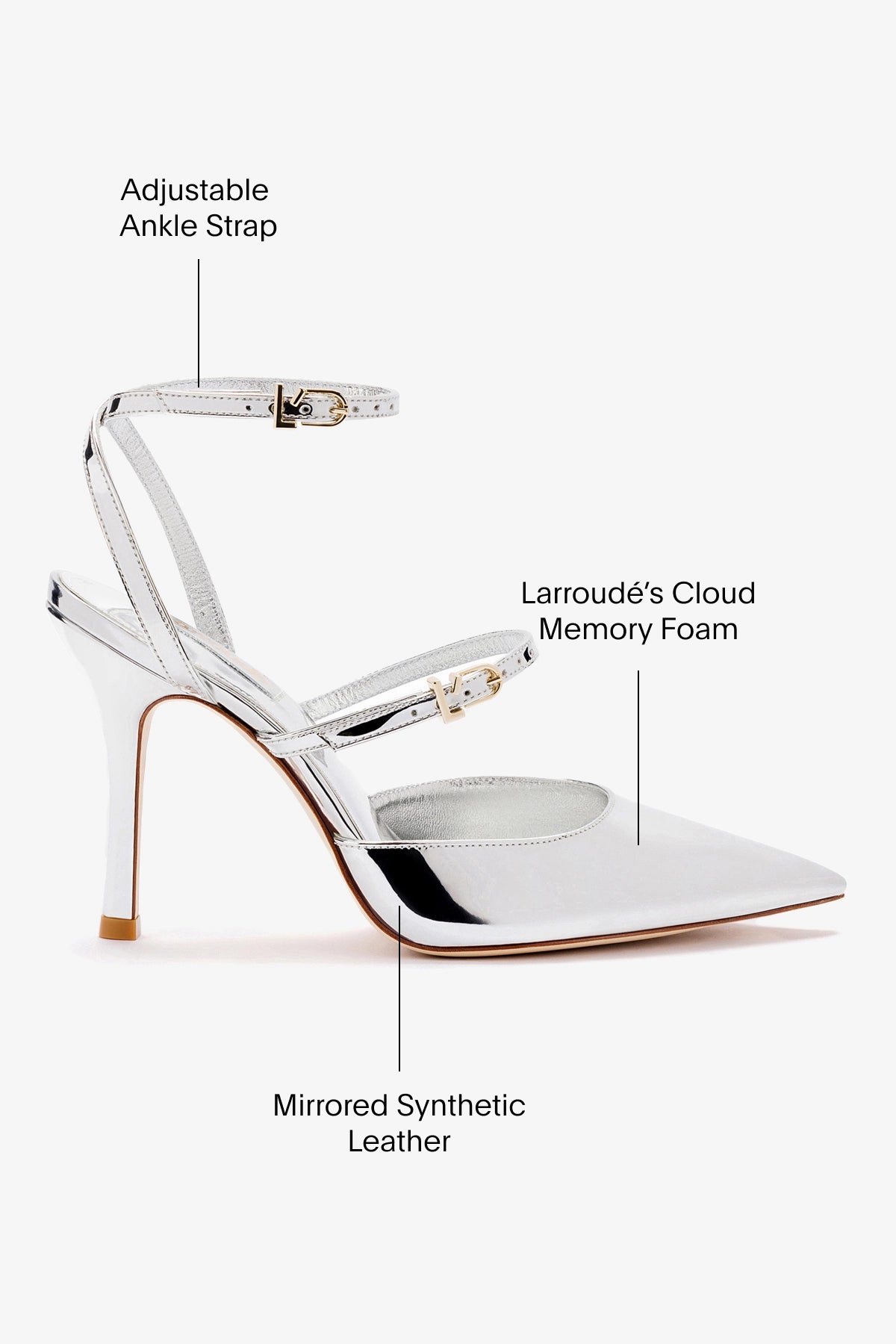 Kris Pump In Silver Specchio - Image 5