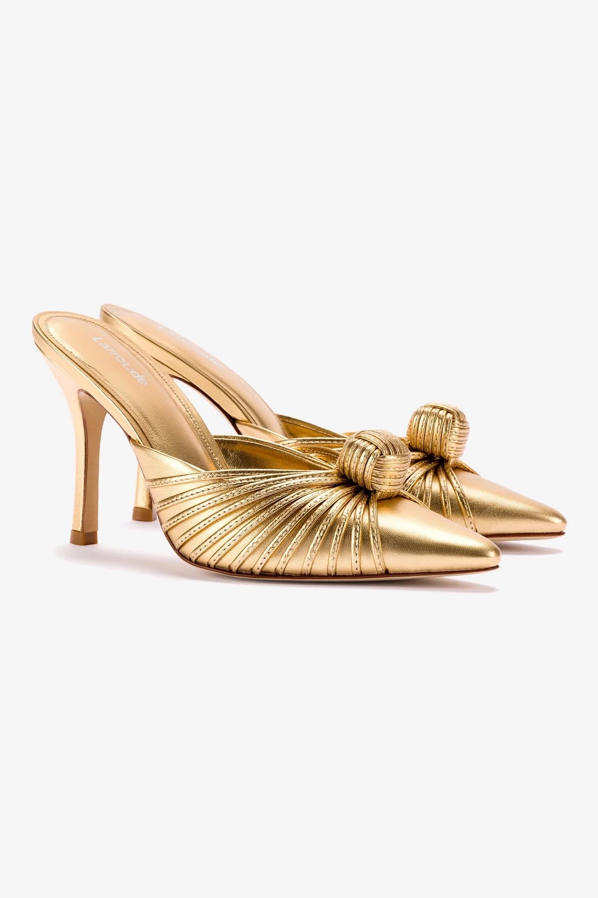 Valerie Pump In Gold Metallic Leather - Image 2