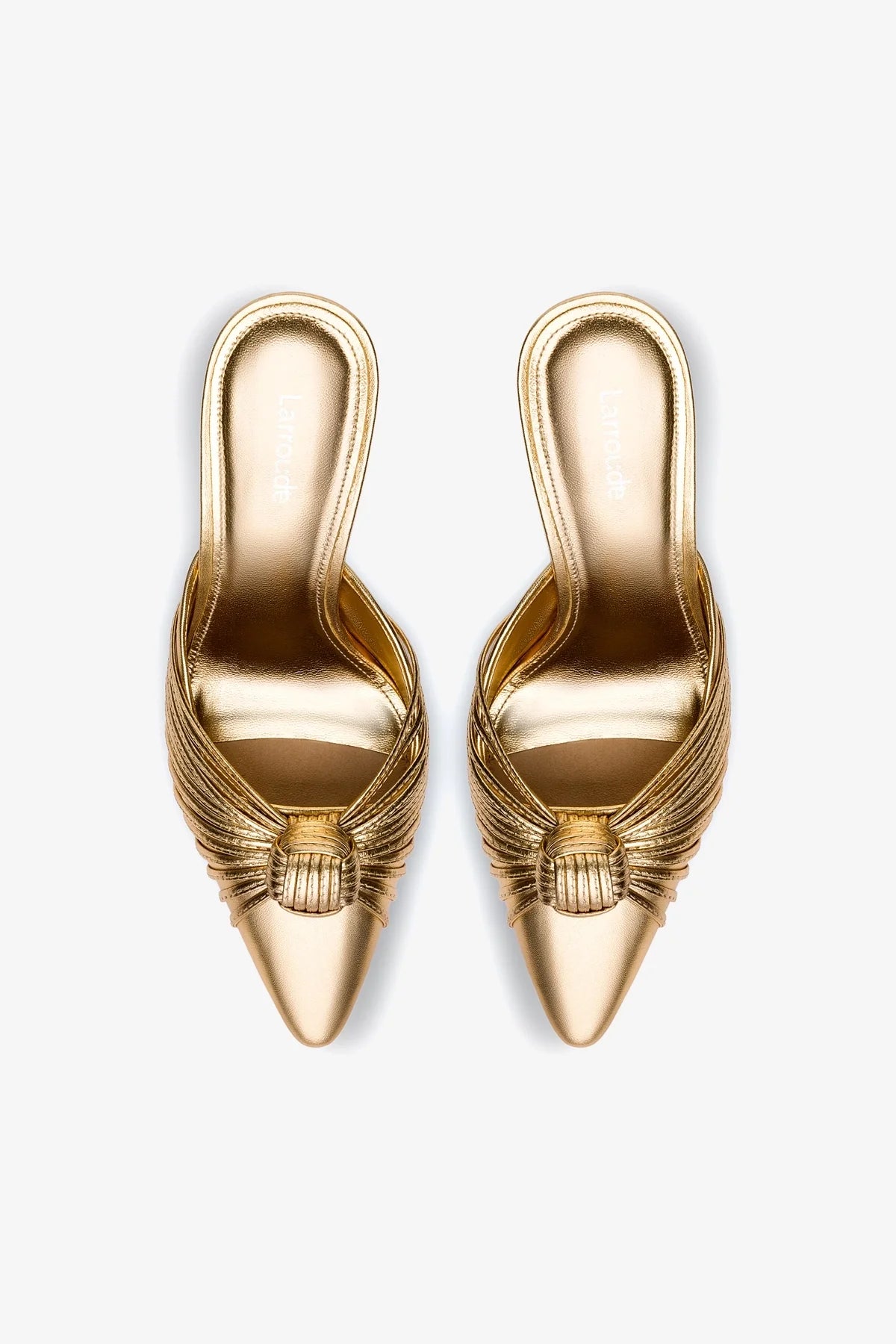 Valerie Pump In Gold Metallic Leather - Image 3