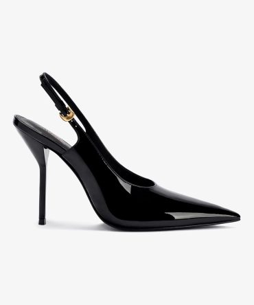 Larroudé x Altuzarra Pump In Black Patent Leather