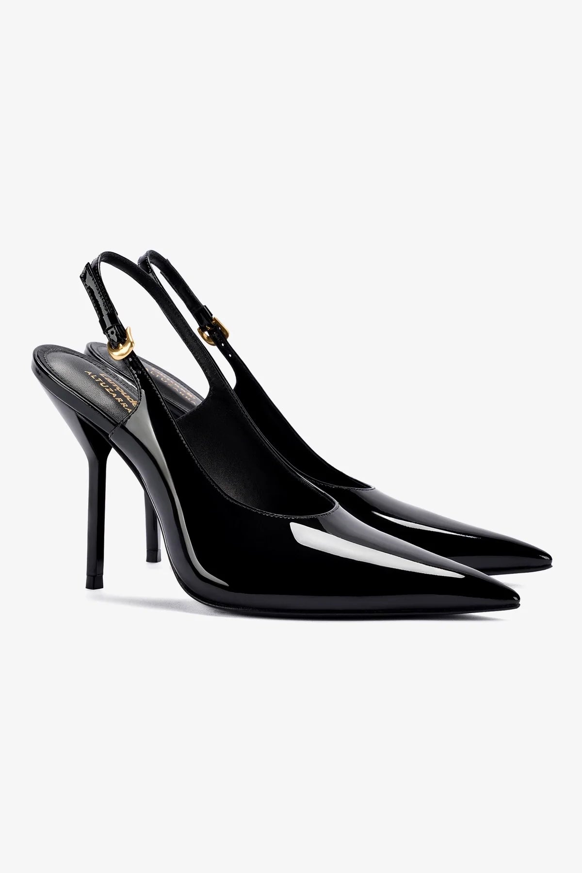 Larroudé x Altuzarra Pump In Black Patent Leather - Image 2